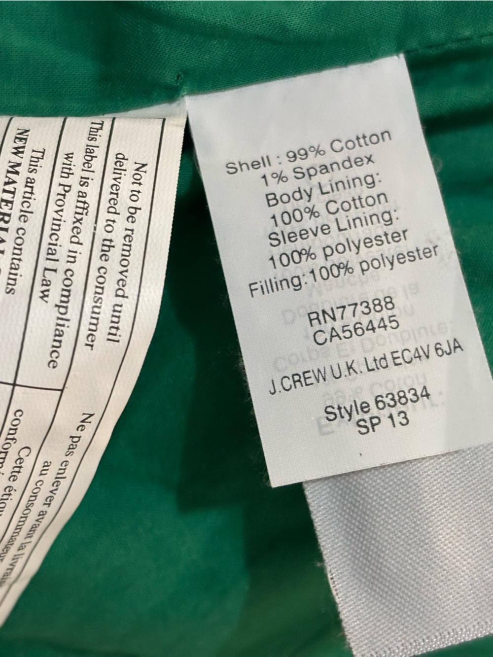 J. Crew Light Green Tweed Jacket with Bright Green Trim - Picture 7 of 10